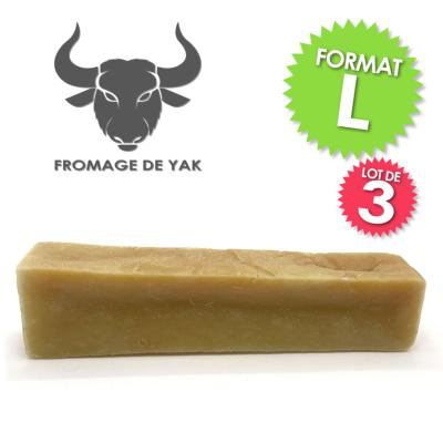 LOT DE 3 - Fromage au lait de YAK - Friandise taille L à mâcher