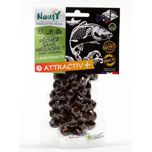 Attractiv + - Bouillettes premium  base d'insectes - 18 mm - 300 g